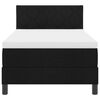 vidaXL Κρεβάτι box spring με στρώμα με στρώμα Μαύρο 90 x 190 cm ύφασμα