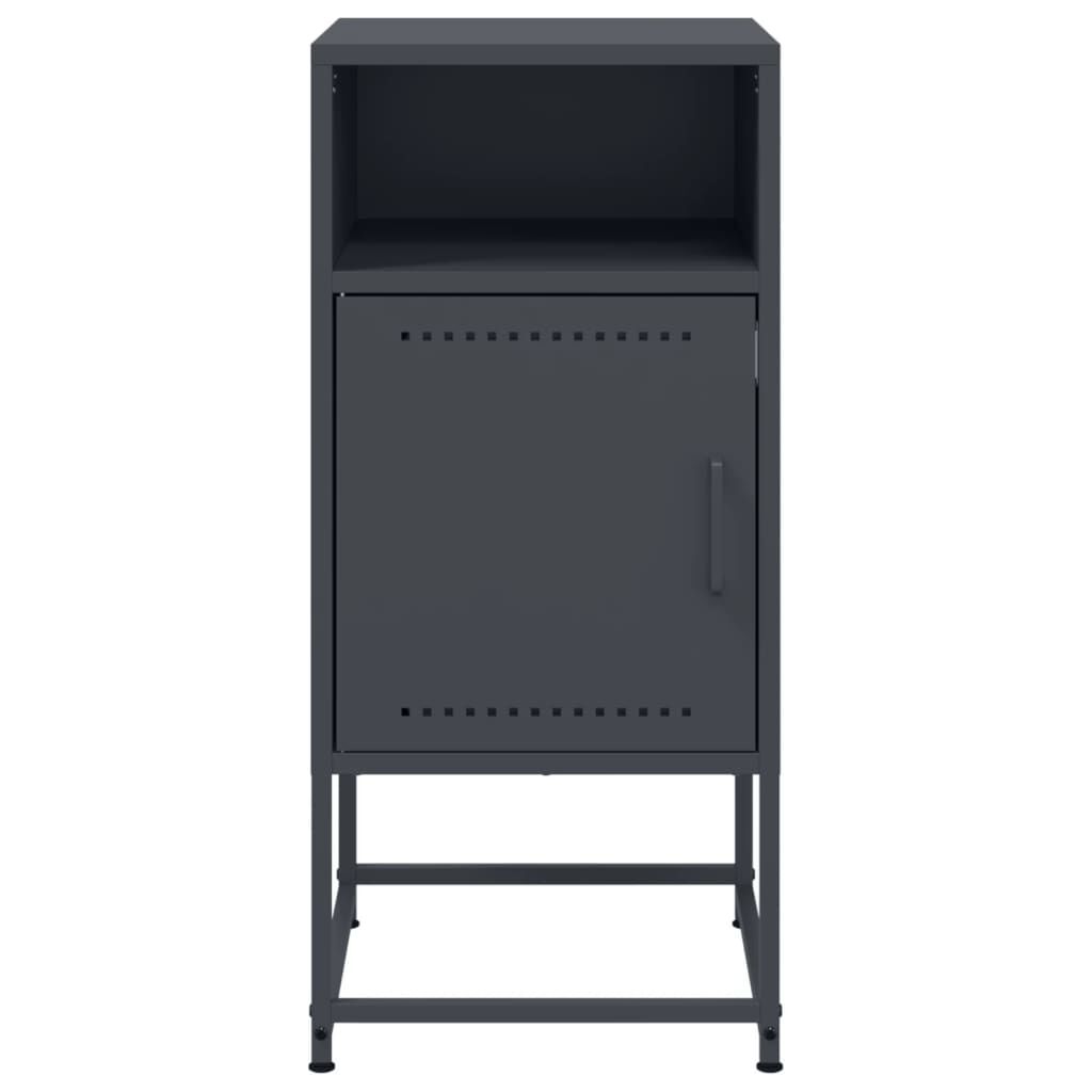 vidaXL Κομοδίνο Ανθρακί 36x39x78 εκ. από Χάλυβα