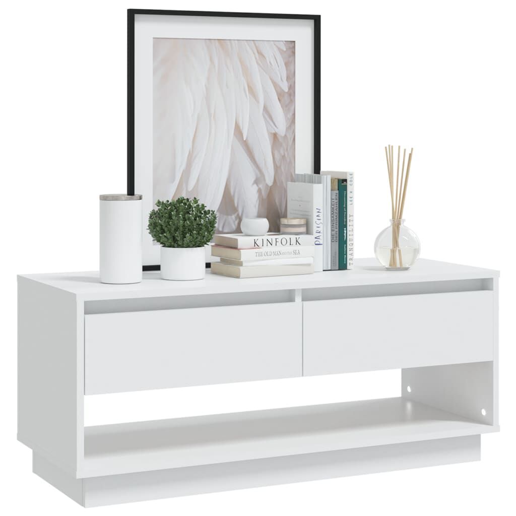 vidaXL Έπιπλο Τηλεόρασης Λευκό 102 x 41 x 44 εκ. από Επεξ. Ξύλο