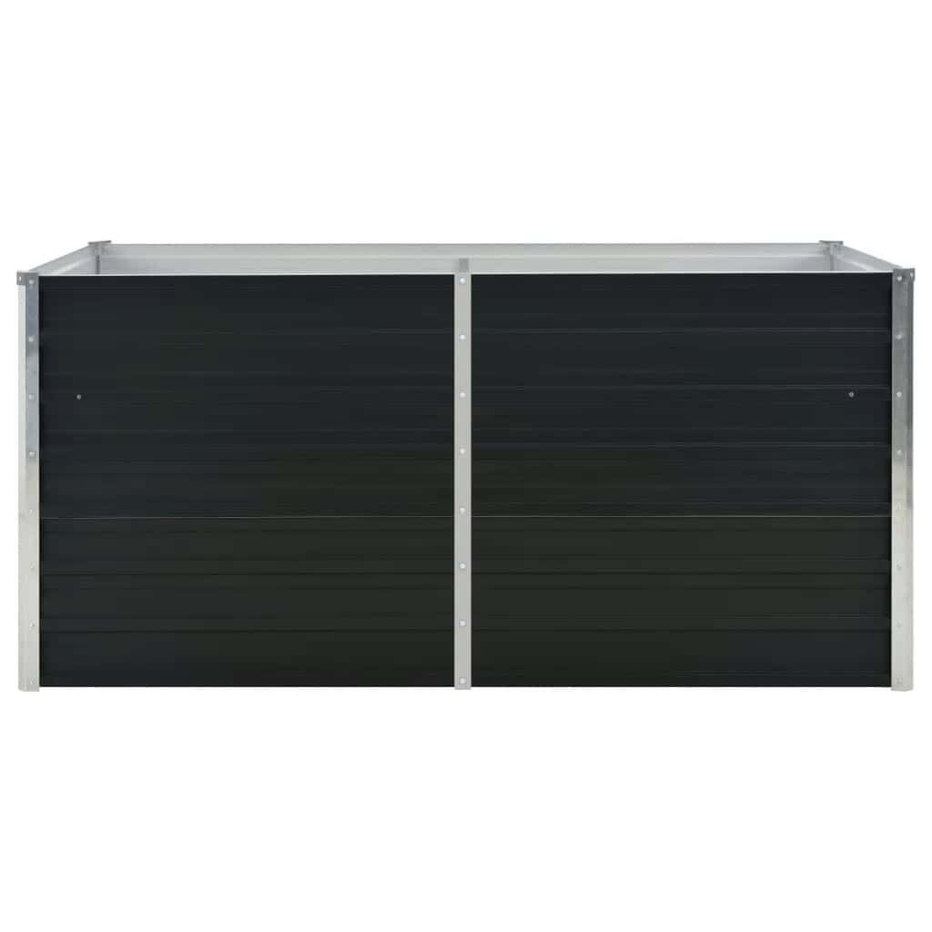vidaXL Ζαρντινιέρα Ψηλή Ανθρακί 160x80x77 εκ. από Γαλβανισμένο Χάλυβα
