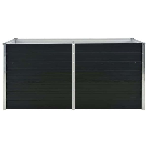vidaXL Ζαρντινιέρα Ψηλή Ανθρακί 160x80x77 εκ. από Γαλβανισμένο Χάλυβα