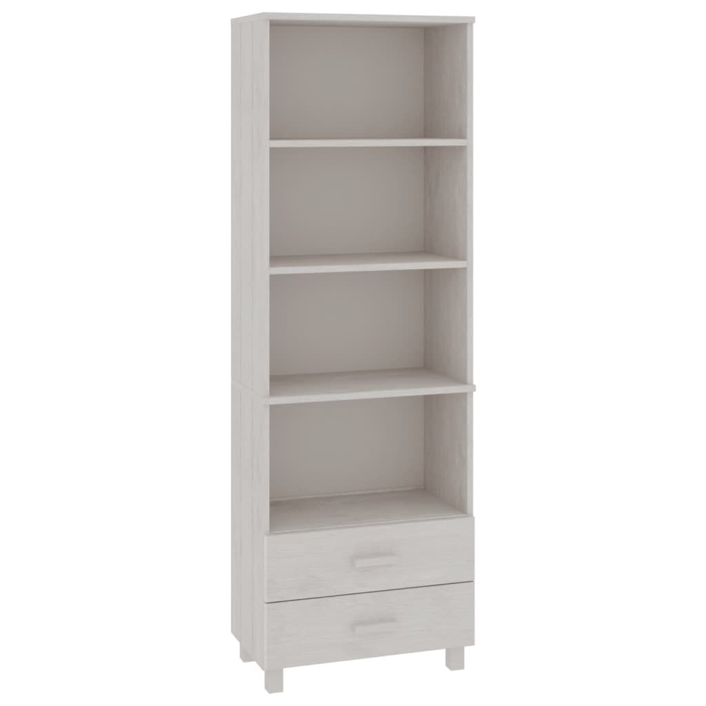 vidaXL Ραφιέρα HAMAR Λευκή 60 x 35 x 180 εκ. από Μασίφ Ξύλο Πεύκου