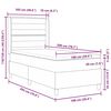 vidaXL Κρεβάτι με ελατήριο με στρώμα Μπλε 100 x 200 cm ύφασμα