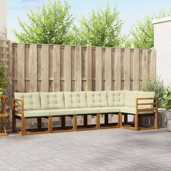 vidaXL &Sigma;&epsilon;&iota;&rho;ά &Kappa;&alpha;&nu;&alpha;&pi;έ &Epsilon;&xi;&omega;&tau;&epsilon;&rho;&iota;&kappa;&omicron;ύ &mu;&epsilon; &mu;&alpha;&xi;&iota;&lambda;ά&rho;&iota; 6 pcs &Phi;&upsilon;&sigma;&iota;&kappa;ό &kappa;&alpha;&iota; &Kappa;&rho;έ&mu;&alpha;