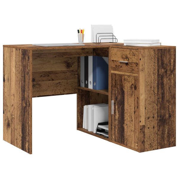 vidaXL Γωνιακό Γραφείο Παλιού Ξύλου 102x88x75 cm Επεξεργασμένο Ξύλο
