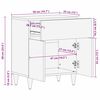 vidaXL Κομοδίνο με συρτάρι Μπεζ 50 x 33 x 60 εκ Μασίφ ξύλο μάνγκο