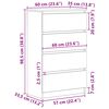 vidaXL Συρταριέρα Γυαλιστερό Λευκό 60x35x98,5 εκ. Επεξεργασμένο Ξύλο