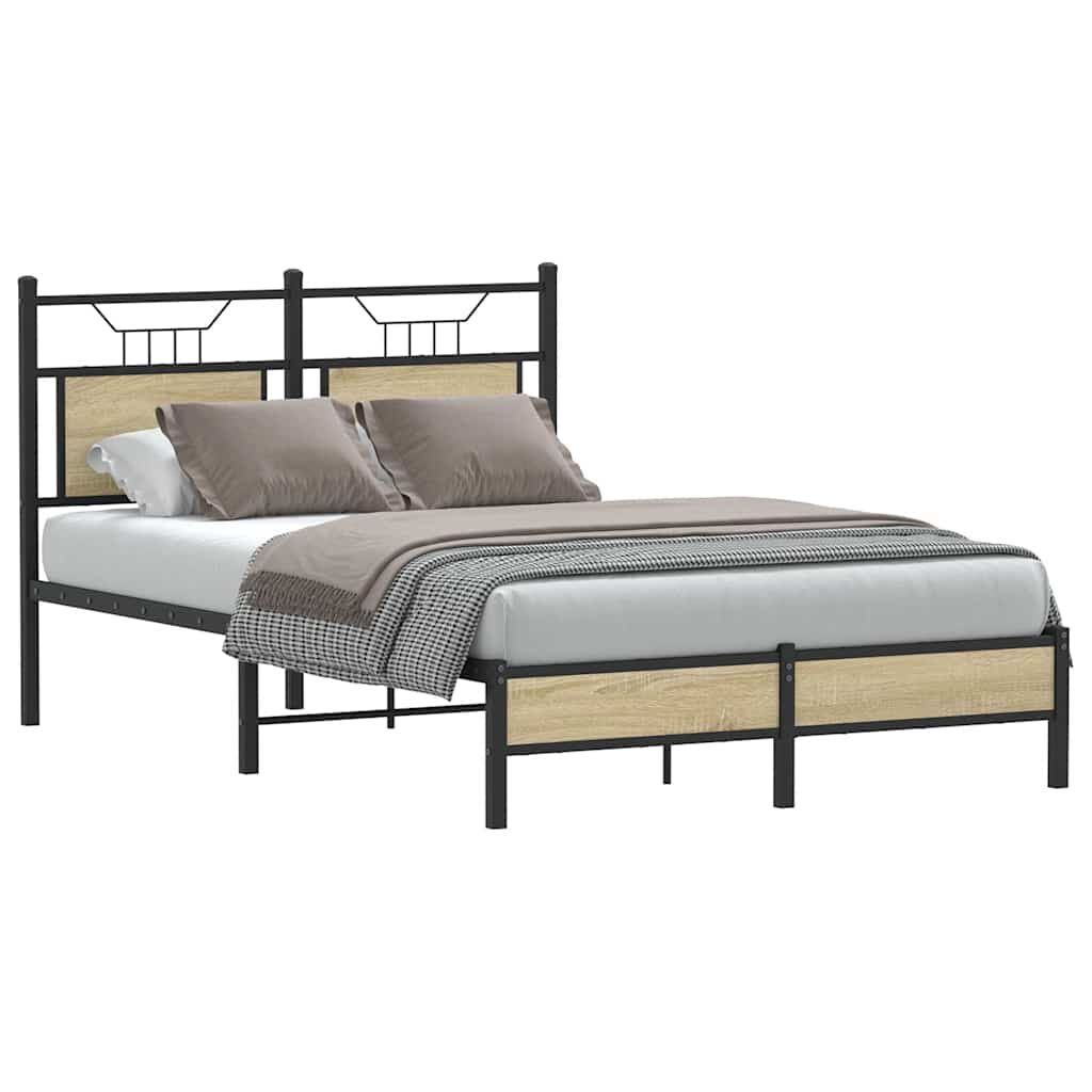 vidaXL Πλαίσιο Κρεβατιού Χωρ. Στρώμα Sonoma Δρυς 120x200εκ. Επ. Ξύλο