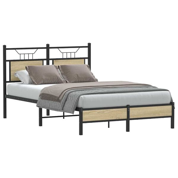 vidaXL Πλαίσιο Κρεβατιού Χωρ. Στρώμα Sonoma Δρυς 120x200εκ. Επ. Ξύλο