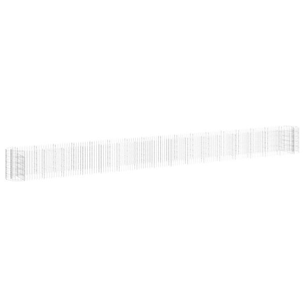 vidaXL Συρματοκιβώτιο-Γλάστρα Υπερυψωμένη 610x50x50 εκ. Γαλβαν. Ατσάλι