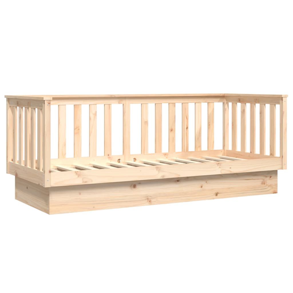 vidaXL Κρεβάτι ημέρας χωρίς στρώμα 75x190 cm Στερεό ξύλο πεύκο