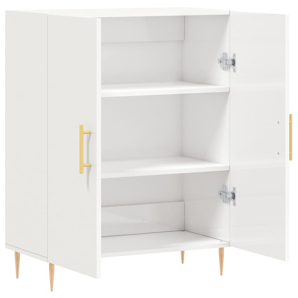 vidaXL Ντουλάπι Γυαλιστερό Λευκό 69,5x34x90 εκ. Επεξεργασμένο Ξύλο
