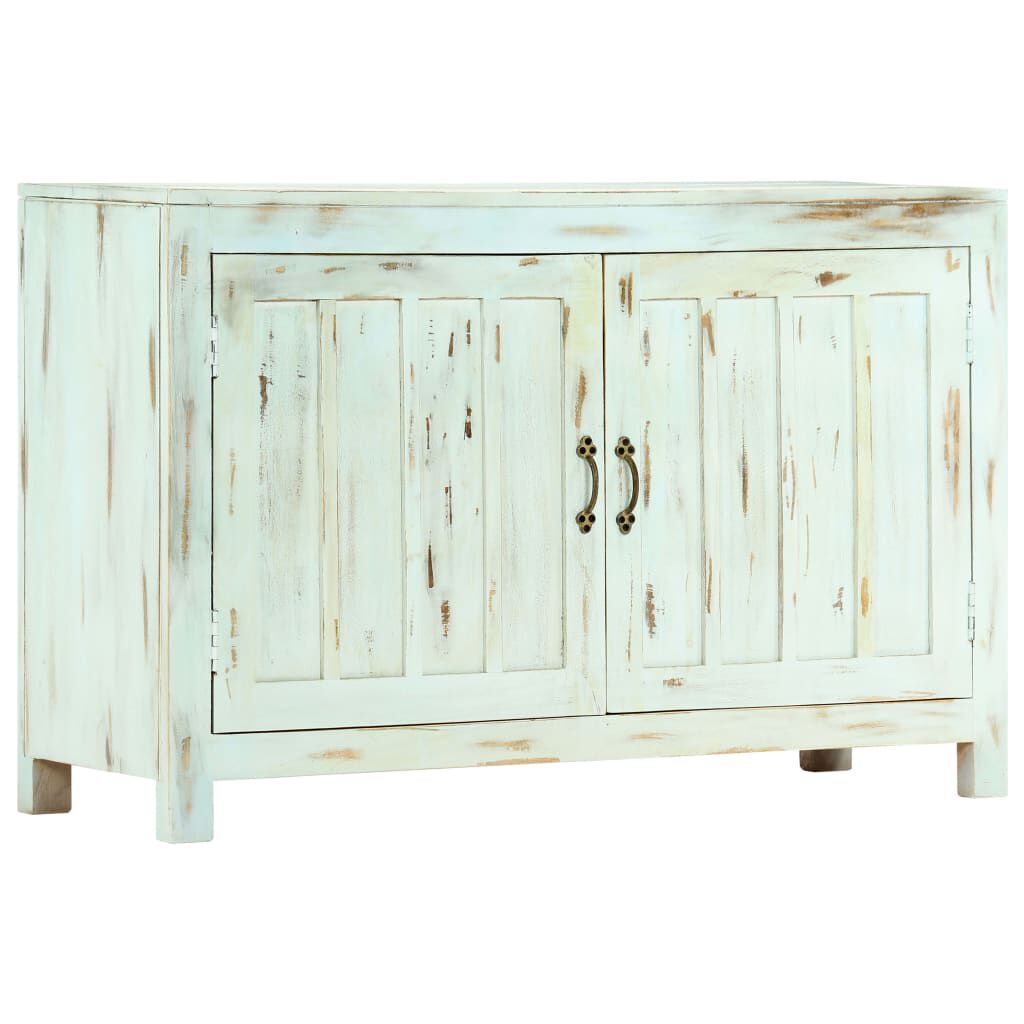 vidaXL Ντουλάπι Γαλάζιο 110 x 35 x 70 εκ. από Μασίφ Ξύλο Μάνγκο