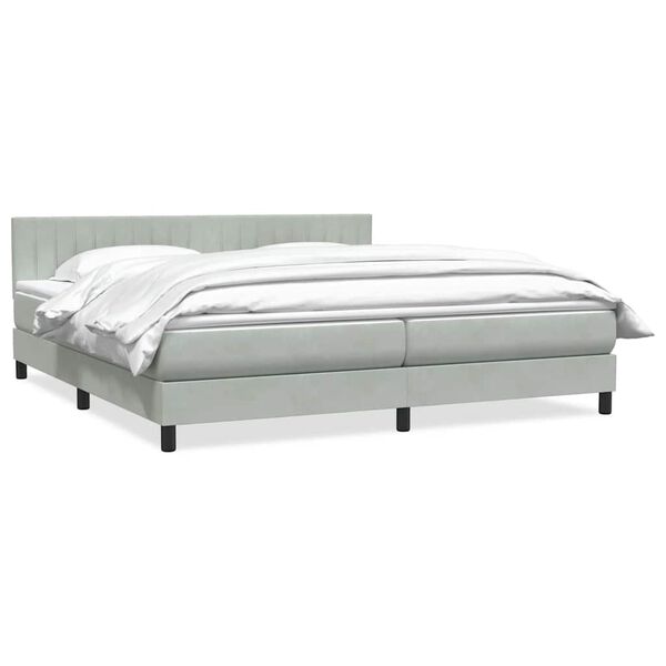 vidaXL &Kappa;&rho;&epsilon;&beta;ά&tau;&iota; Boxspring &mu;&epsilon; &Sigma;&tau;&rho;ώ&mu;&alpha; &Alpha;&nu;&omicron;&iota;&chi;&tau;ό &Gamma;&kappa;&rho;&iota; 180x210 &epsilon;&kappa;. &Beta;&epsilon;&lambda;&omicron;ύ&delta;&iota;&nu;&omicron;