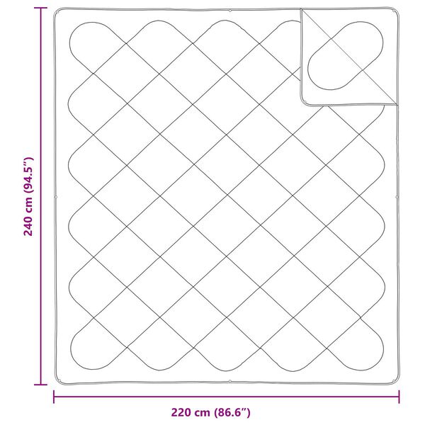 vidaXL Πάπλωμα Άλλο με μαξιλάρι 3 pcs Λευκό 240 x 220 cm Μικροΐνες