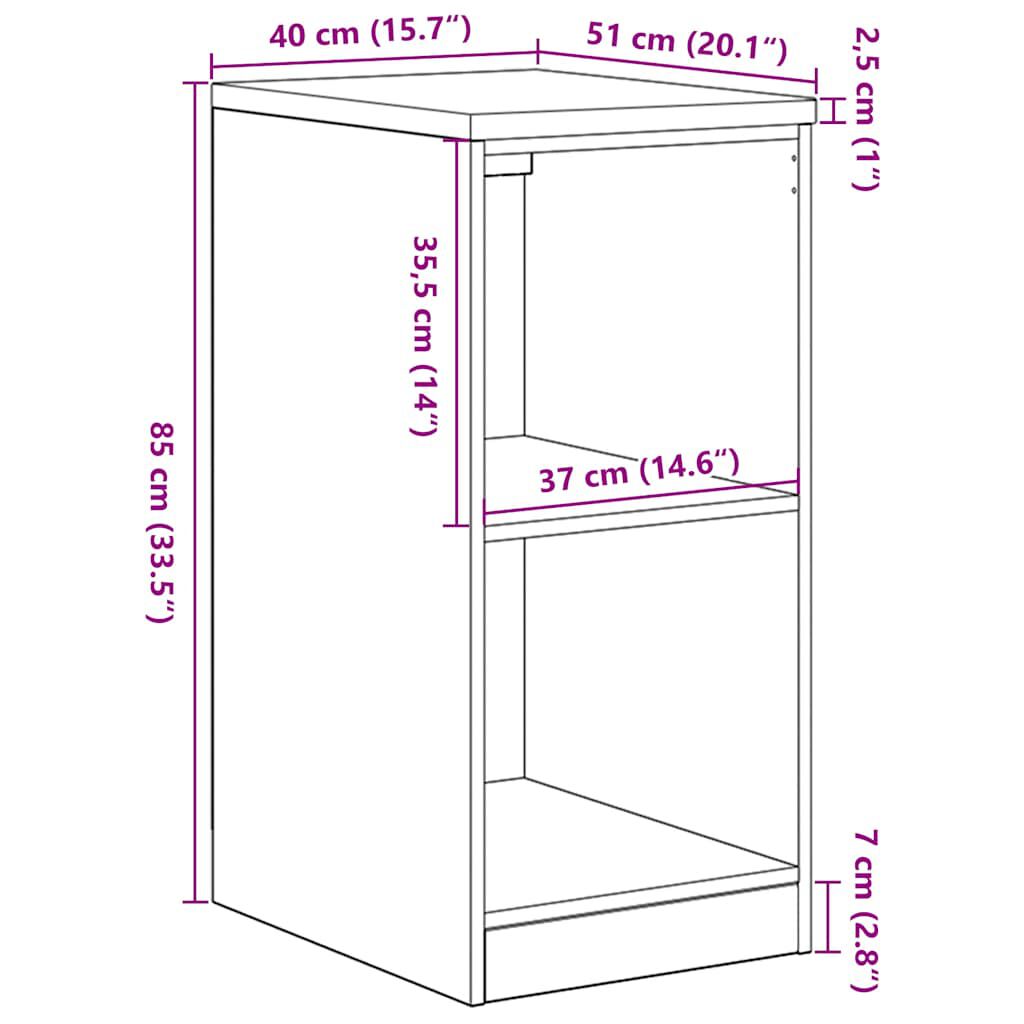 vidaXL ντουλάπι αποθήκευσης γκαράζ 40x51x85 εκ μασίφ ξύλο πεύκο