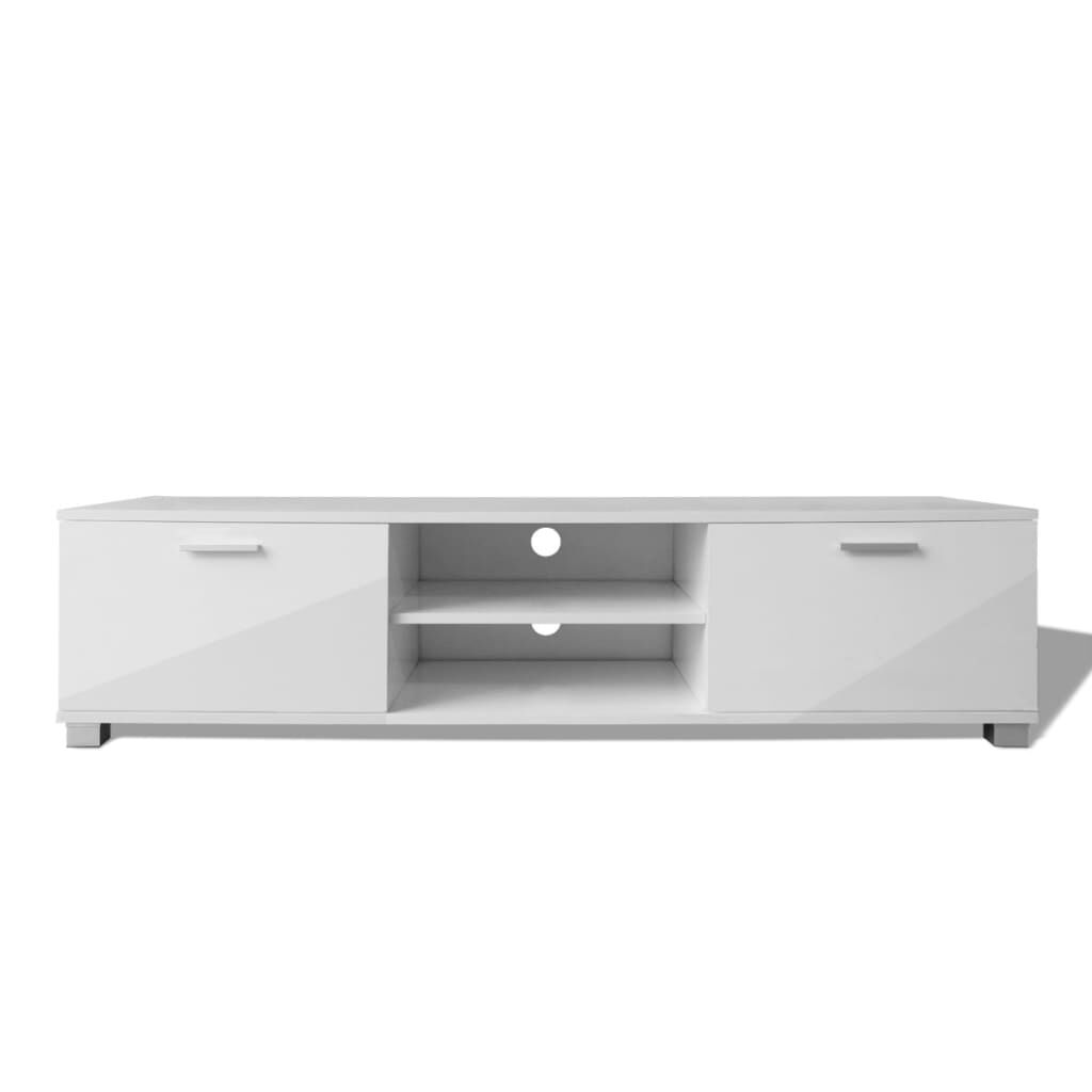 vidaXL Έπιπλο Τηλεόρασης Γυαλιστερό Λευκό 140 x 40,5 x 35 εκ.