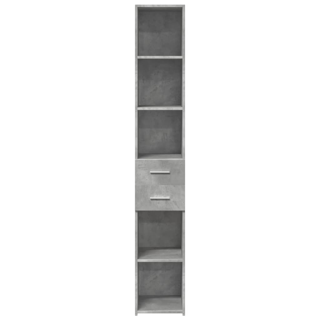 vidaXL Ντουλάπι Γκρι Σκυροδέματος 30x42,5x185 εκ. Επεξεργασμένο Ξύλο