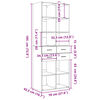 vidaXL Ντουλάπι Καφέ Δρυς 70x42,5x185 εκ. από Επεξεργασμένο Ξύλο