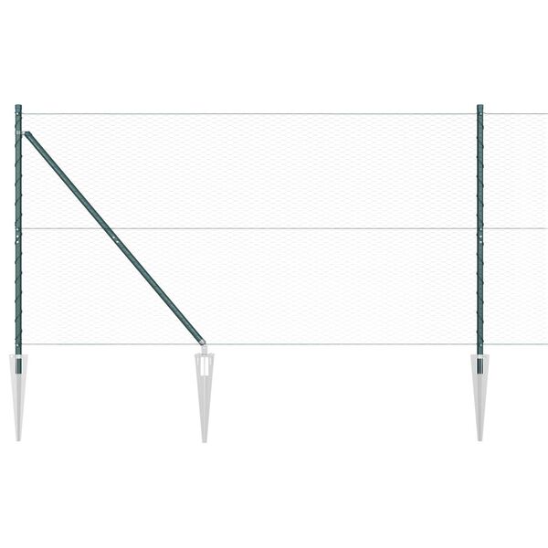vidaXL Σέτ Περίφραξης Σετ 2 Πράσινο Ατσάλι, PVC 25 x 1.2 μ Ανθεκτικό
