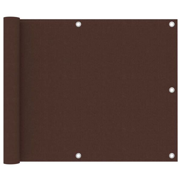 vidaXL Διαχωριστικό Βεράντας Καφέ 75 x 500 εκ. Ύφασμα Oxford
