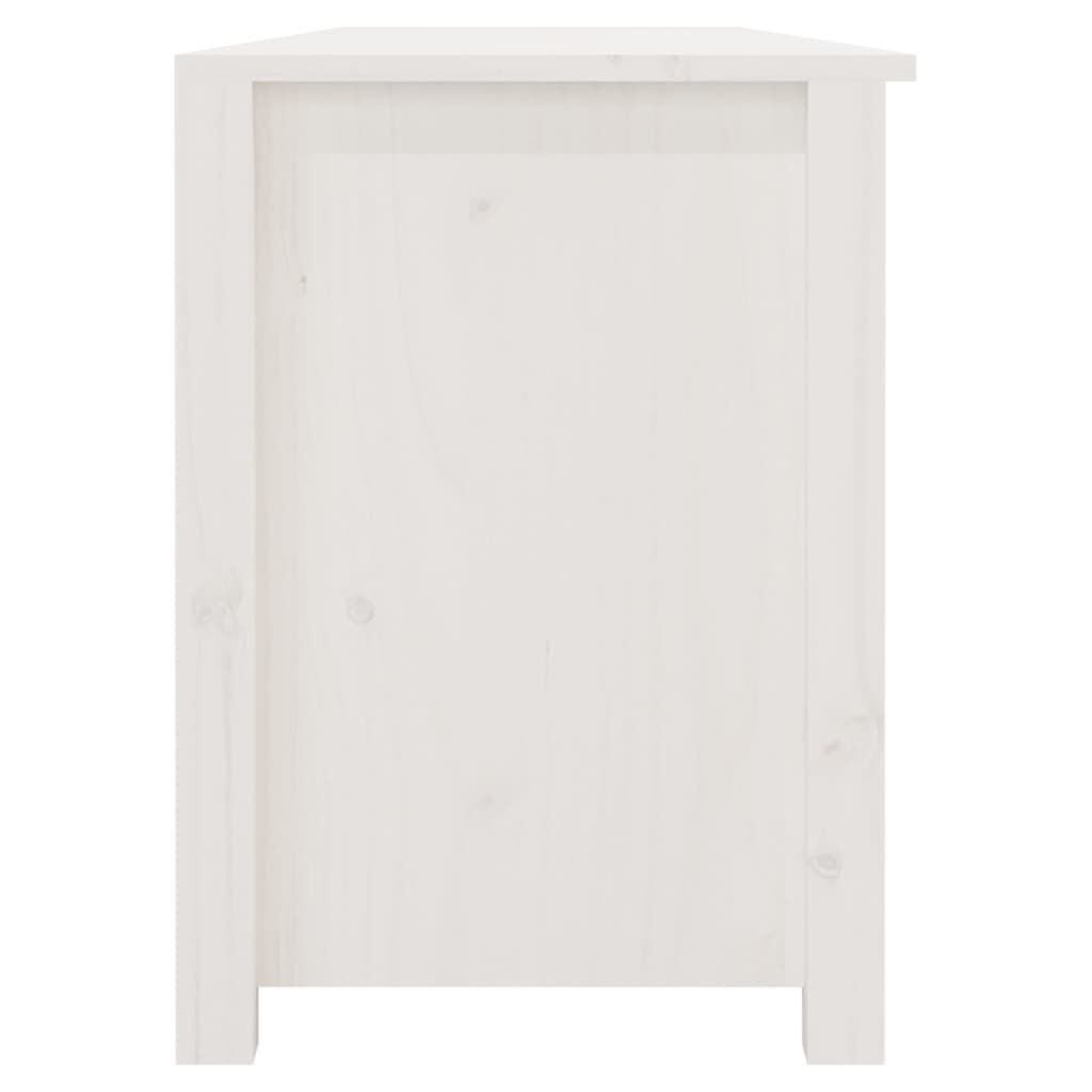 vidaXL Παπουτσοθήκη Λευκή 160 x 36,5 x 50 εκ. από Μασίφ Ξύλο Πεύκου
