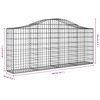 vidaXL Συρματοκιβώτια Τοξωτά 9 τεμ. 200x30x80/100 εκ. Γαλβαν. Ατσάλι