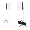 vidaXL Κιτ Φωτογραφικού Στούντιο Softbox με Φώτα, Φόντο & Ανακλαστήρα