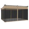 vidaXL Κιόσκι με Τοίχους από Δίχτυ Taupe 4x3 μ. από Ατσάλι