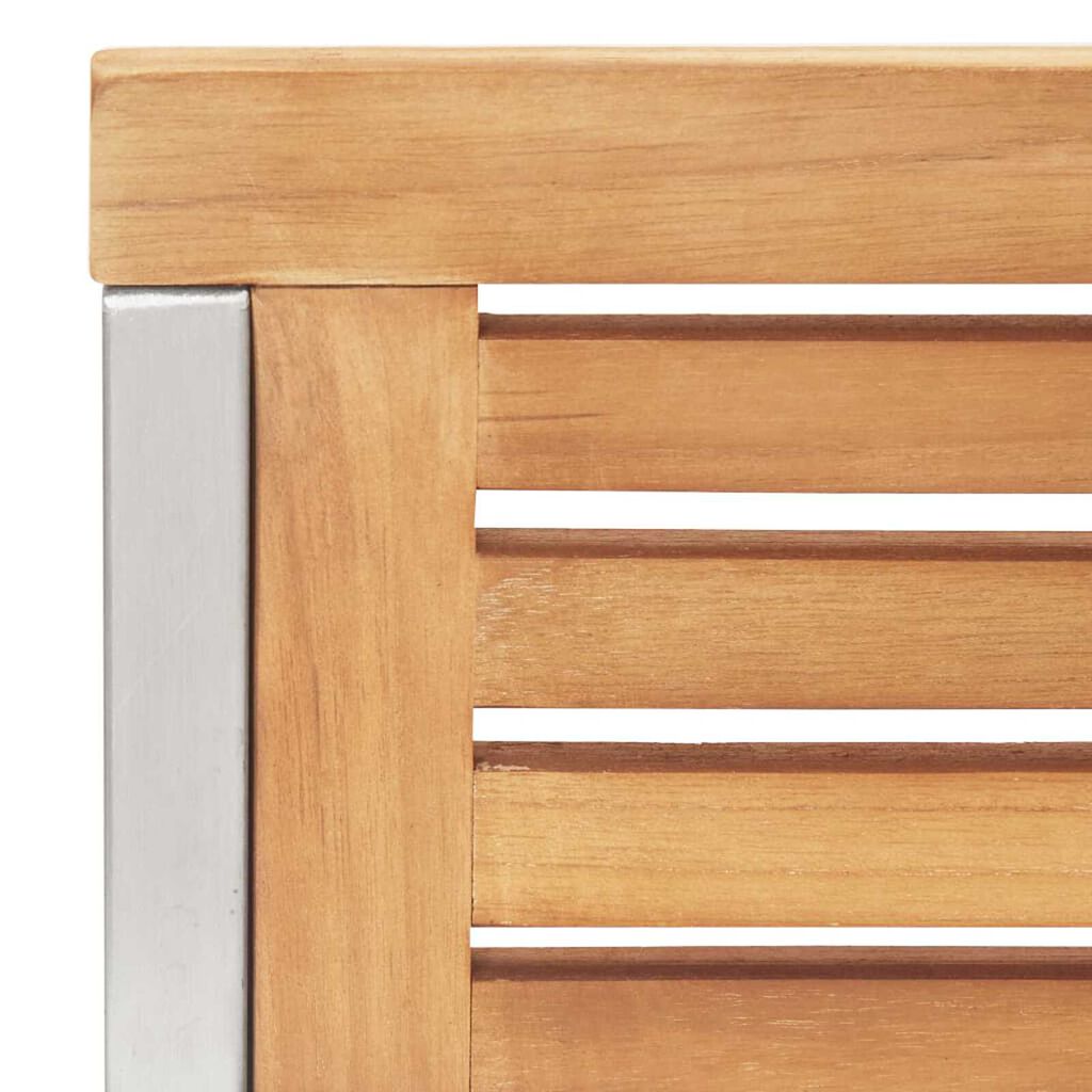 vidaXL Ξαπλώστρα 3-πρόσωπο 3 pcs Καφέ 200 x 60 x 88εκ Μασίφ ξύλο teak