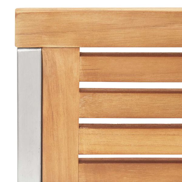 vidaXL Ξαπλώστρα 3-πρόσωπο 3 pcs Καφέ 200 x 60 x 88εκ Μασίφ ξύλο teak