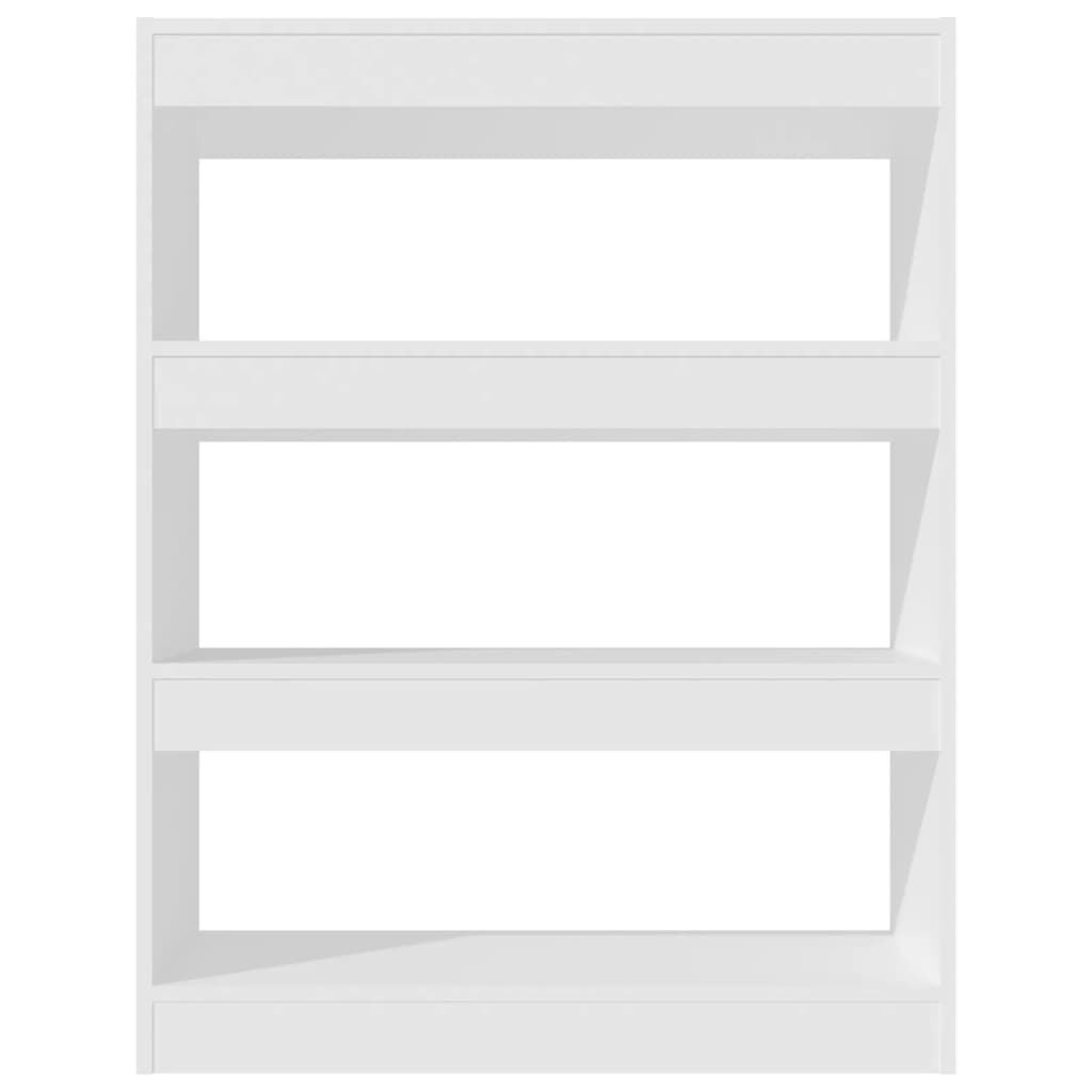 vidaXL Βιβλιοθήκη/Διαχωρ. Χώρου Λευκό 80x30x103 εκ. Επεξεργασμένο Ξύλο