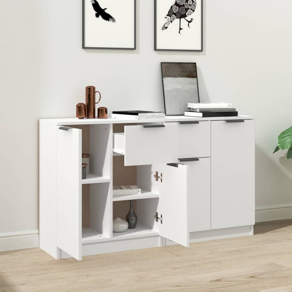 vidaXL Ντουλάπια 2 τεμ. άσπρο 60x30x70 εκ. Επεξεργασμένο Ξύλο