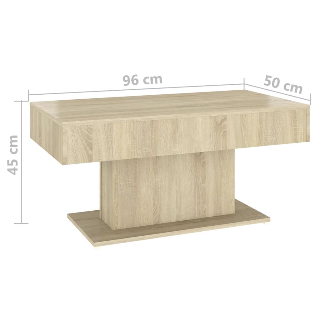 vidaXL Τραπεζάκι Σαλονιού Sonoma Δρυς 96x50x45 εκ. από Επεξεργ. Ξύλο
