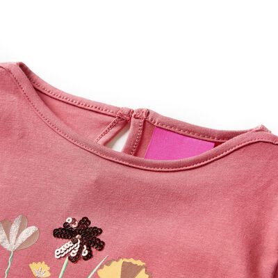 Μπλουζάκι Παιδικό Μακρυμάνικο Παλαιωμένο Ροζ 92