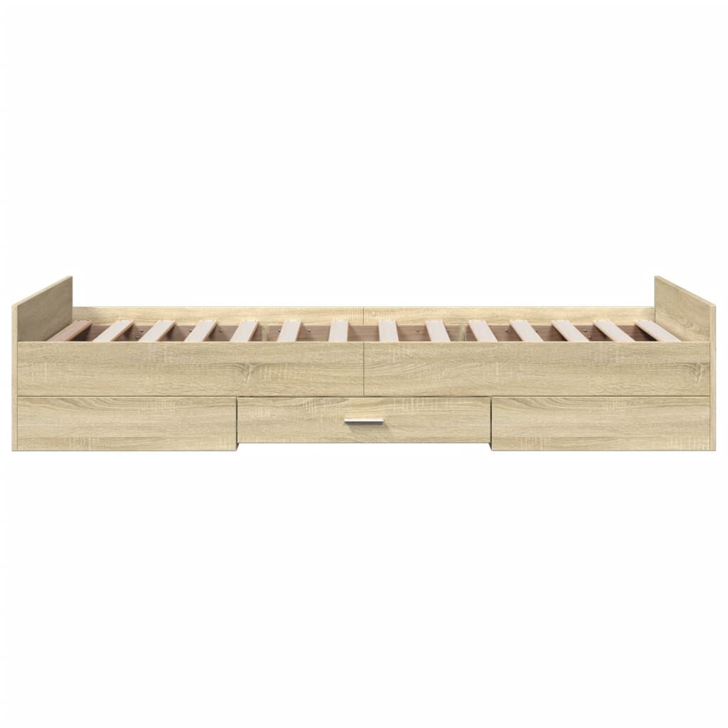 vidaXL Πλαίσιο Κρεβατιού με συρτάρια Sonoma Δρυς 100x200εκ. Επεξ. Ξύλο