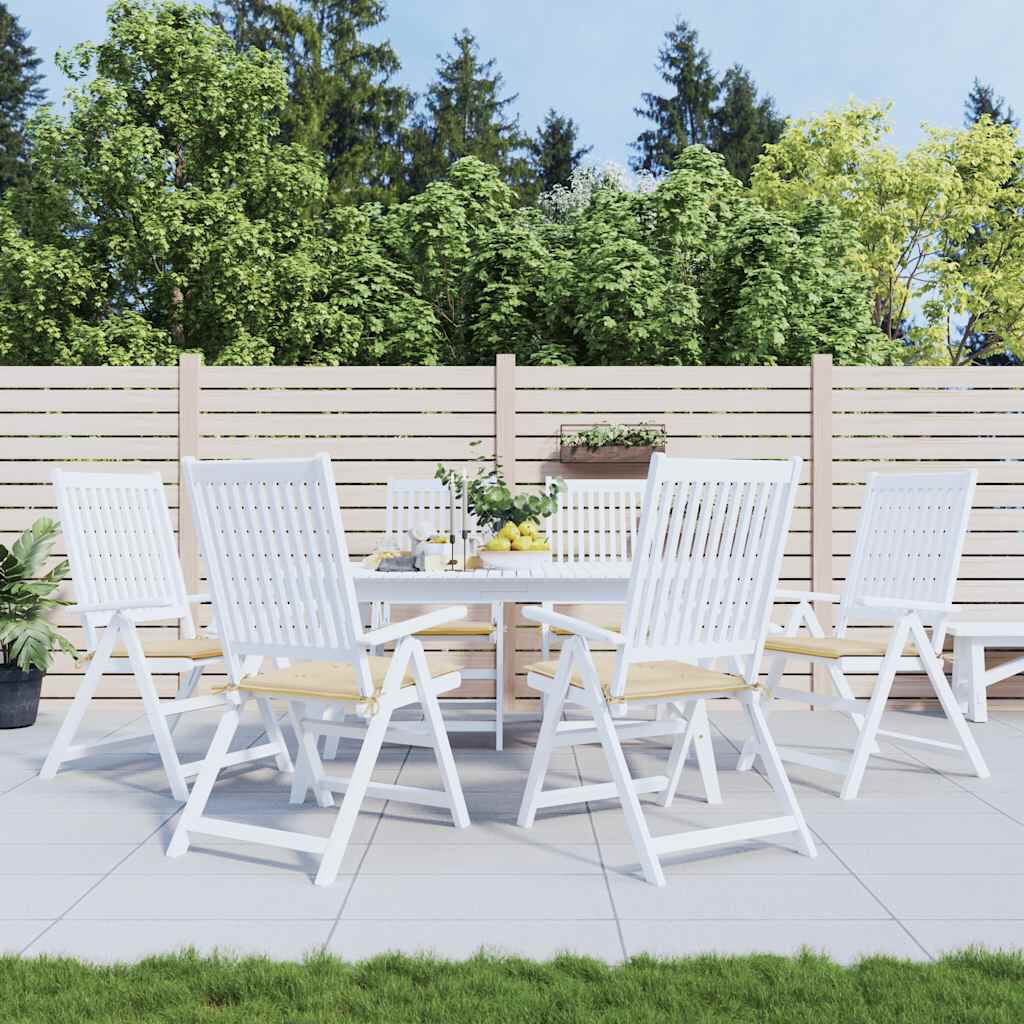 vidaXL Μαξιλάρια Καρέκλας Κήπου 2 τεμ. Μπεζ 40x40x4 εκ. Υφασμάτινα