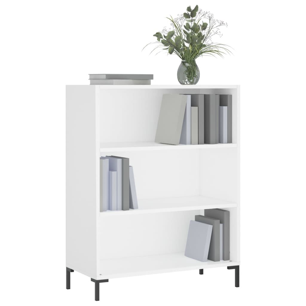 vidaXL Βιβλιοθήκη Λευκή 69,5 x 32,5 x 90 εκ. από Επεξεργασμένο Ξύλο