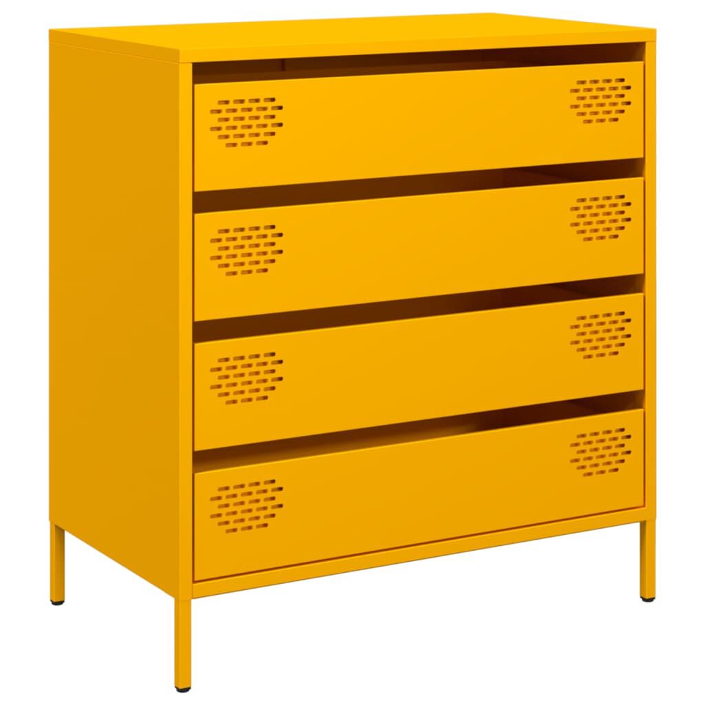 vidaXL Ντουλάπι Μουσταρδί 68x39x73,5 εκ. από Χάλυβα Ψυχρής Έλασης
