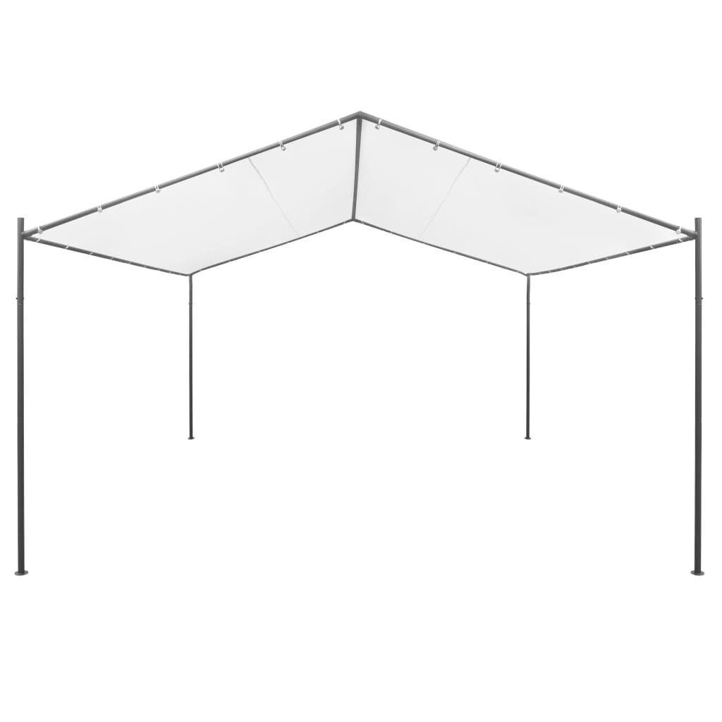 vidaXL Κιόσκι Κήπου Λευκό 400 x 400 x 260 εκ. 180 γρ./μ²