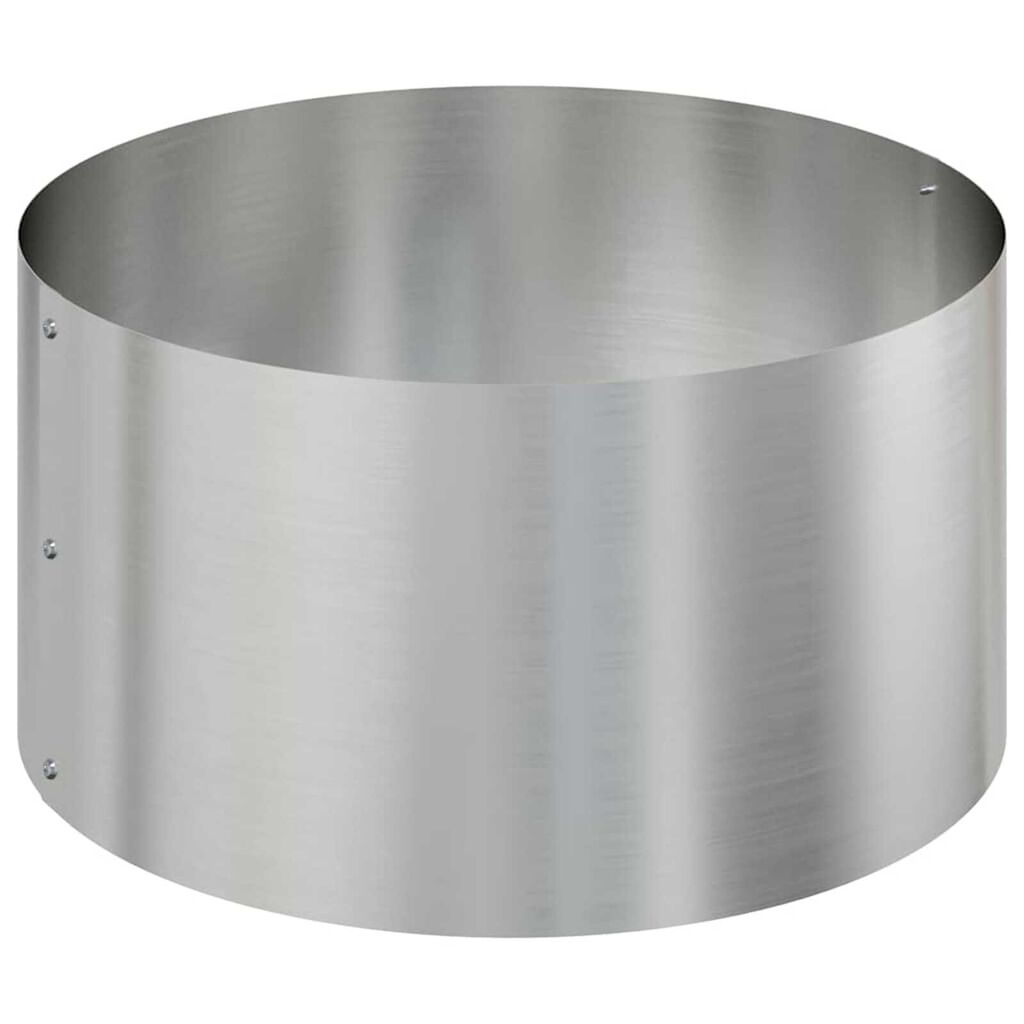 vidaXL Γλάστρα Κήπου Ασημί 120 x 120 x 20 εκ. Γαλβανισμένος χάλυβας