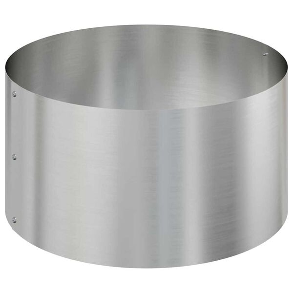 vidaXL Γλάστρα Κήπου Ασημί 120 x 120 x 20 εκ. Γαλβανισμένος χάλυβας