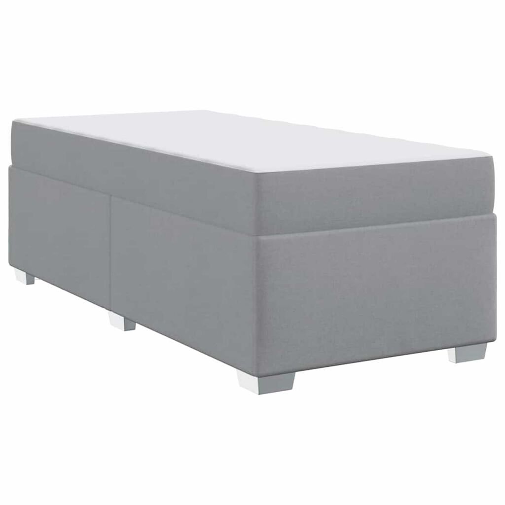 vidaXL Σκελετός Κρεβατιού Ανοιχτό γκρι 100 x 200 cm ύφασμα