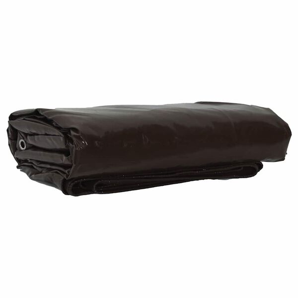 vidaXL Τέντα 650g / m² Καφέ 5 x 7 m Καμβάς με επικάλυψη PVC