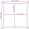 vidaXL Πανί Σκίασης Τερακότα 7 x 7 μ. από HDPE 160 γρ./μ²