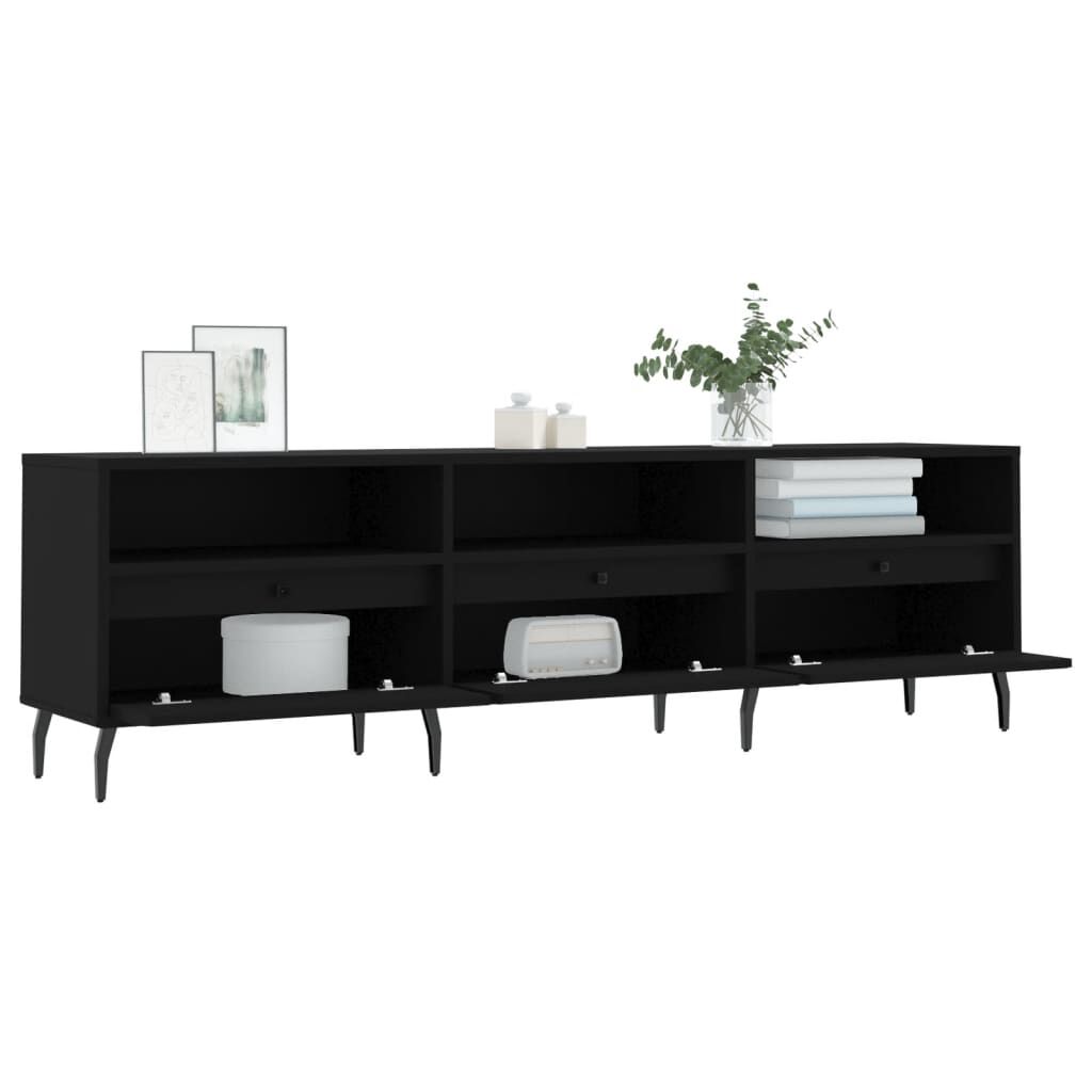 vidaXL Έπιπλο Τηλεόρασης Μαύρο 150x30x44,5 εκ. Επεξεργασμένο Ξύλο