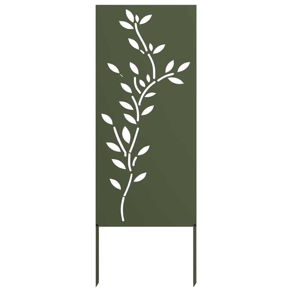vidaXL Διακοσμητική Πλάκα Κήπου Λαδί 50 x 140 cm Κρύα έλαση από χάλυβα