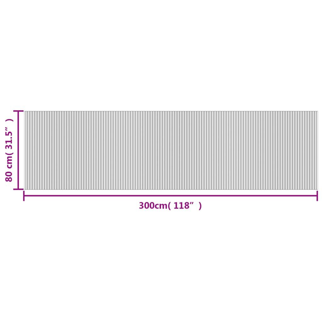 vidaXL Χαλί Ορθογώνιο Καφέ 80 x 300 εκ. Μπαμπού