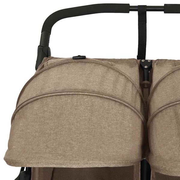 vidaXL Καρότσι Διδύμων Taupe Ατσάλινο
