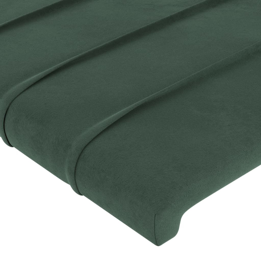 vidaXL Κεφαλάρι με Πτερύγια Σκ. Πράσινο 93 x 23 x 118/128εκ.Βελούδινο